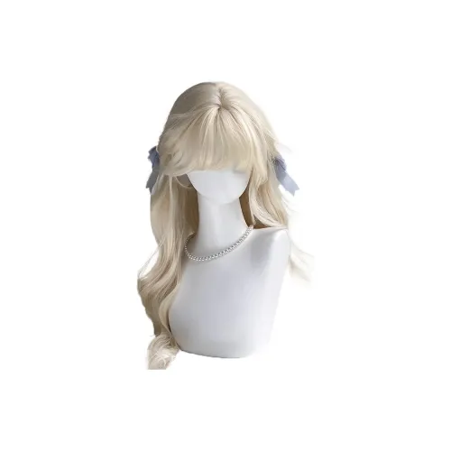 Northward Incline LISA Принцесса Белое золото Большая волна Женская парик Big Wave Сладкий стиль Лолита Длинные волосы
