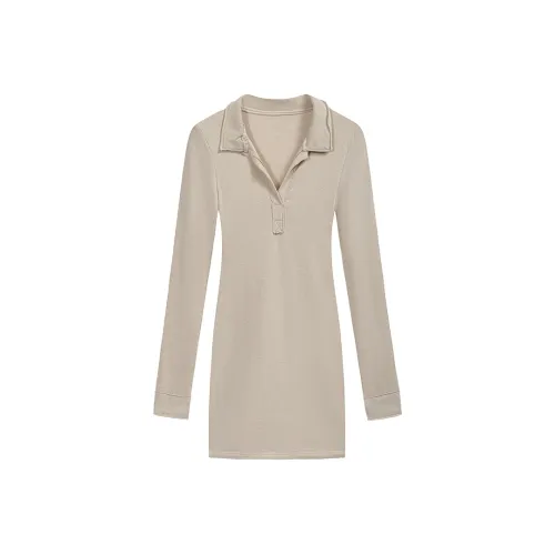 DOSOHEB Длинное платье с длинными рукавами женское