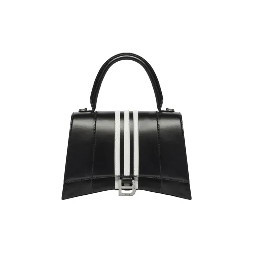 Balenciaga Adidas Коллаборация HOURGLASS Телячья кожа Сумка Hourglass Сумка через плечо Сумка Женская Черная