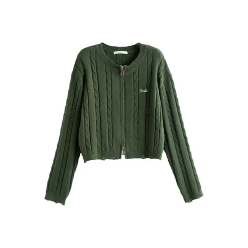 Tonlion Армейский зеленый Женский Трикотаж