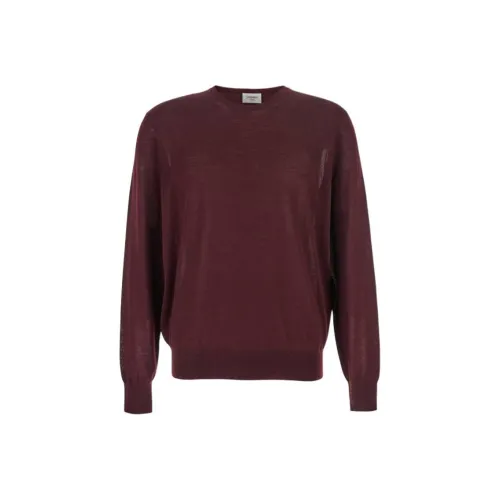 SAINT LAURENT Мужской трикотаж бордового цвета