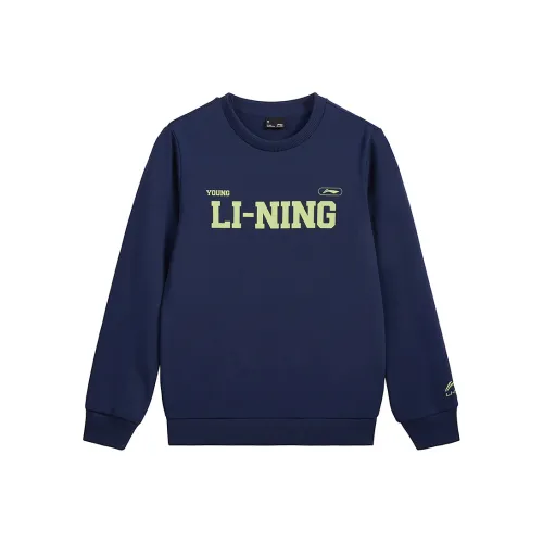 LINING Темный Корабельный Синий Школьный возраст Толстовки