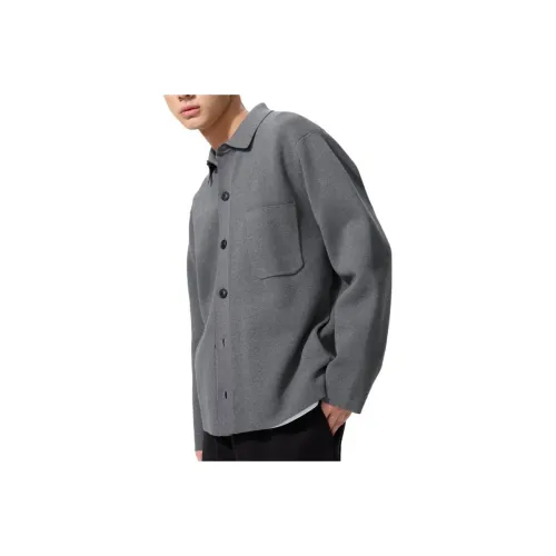 UNIQLO Серый Мужской Трикотаж