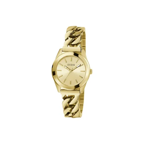 GUESS Женские часы Кварцевый механизм корпус из нержавеющей стали ремешок 32 мм золотистый циферблат