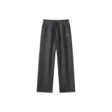 [Loose Fit Training Pants] Темно-серый (Twill Прямоугольный Логотип на штанах)