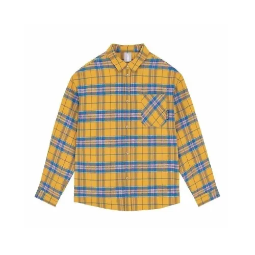 UPXIW Желтая Унисекс Рубашка