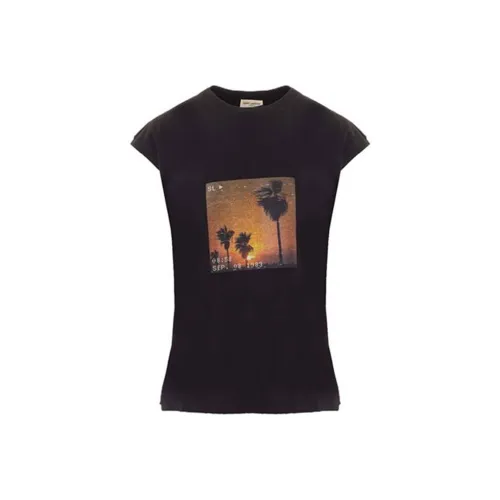 SAINT LAURENT Черные Женские T-рубашки