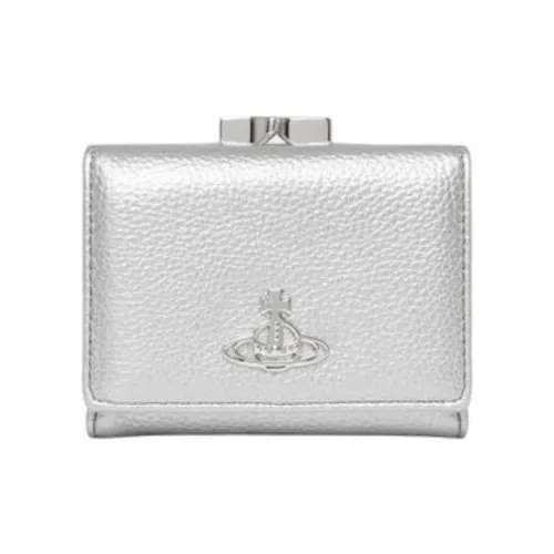 Vivienne Westwood LINE ORB Полиуретан Кошелек Маленький Women's Silver