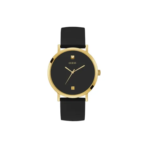 GUESS Наручные часы Кварцевый механизм Резина Силиконовый ремешок 44 мм Черный циферблат Мужские часы