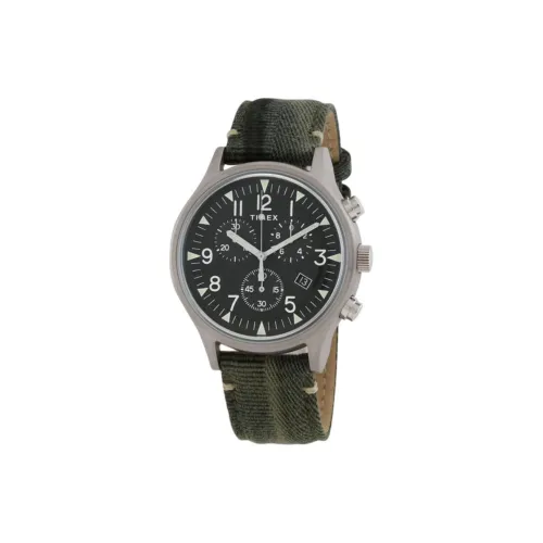 TIMEX MK1 Collection Мужские часы Кварцевый механизм Тканевый ремешок 42 мм Черный циферблат