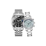 Серебристый Черный + Серебристый Синий