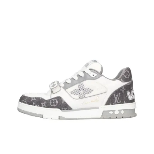 LOUIS VUITTON Тренер Low Топ Скейтборд Кроссовки Мужские Белый Черный