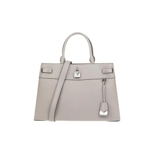 MICHAEL KORS Gramercy Коровья кожа Locket Сумка Сумка через плечо Сумка Большая Женская Жемчужно-серый