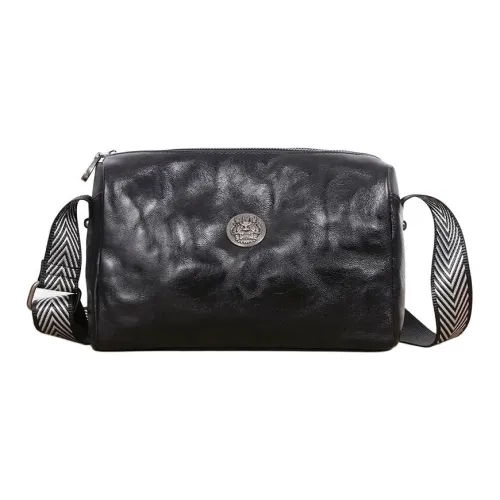 VIHUS Сумка через плечо из коровьей кожи Мужская Черная