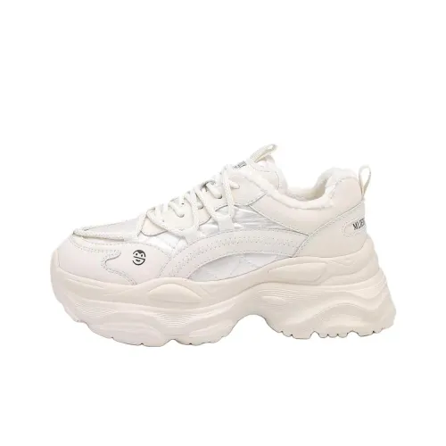 BAIJIHONG Термический Увеличивающий Высоту Устойчивый к Износу Легкий Противоскользящий Низкий Топ Кроссовки с Подошвой 6,8 см Женские