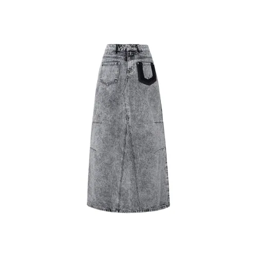 SOON FLOWER Деним Длинная Юбка Женская
