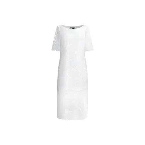 ARMANI EXCHANGEAE SS23 Короткое платье с короткими рукавами женское белое