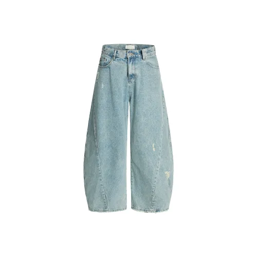 MR BENSE Выстиранные синие унисекс джинсы