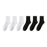 6 пар (Черный 3 + Белый 3)