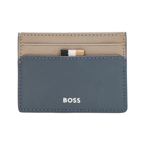 BOSS Кожа Держатель для карт Мужской Синий и Хаки