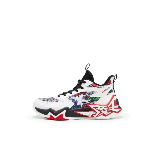 XTEP Детские баскетбольные кроссовки MID Топ Классический Белый Черный топ Scorer Красный Kids