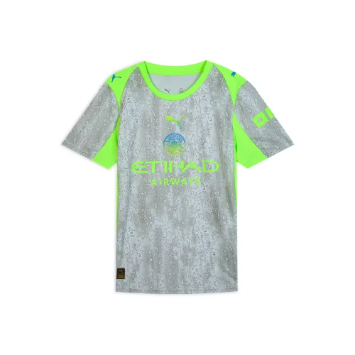 PUMA Manchester City F.C. Футболка Мужская Небесно-голубая Зеленая 03
