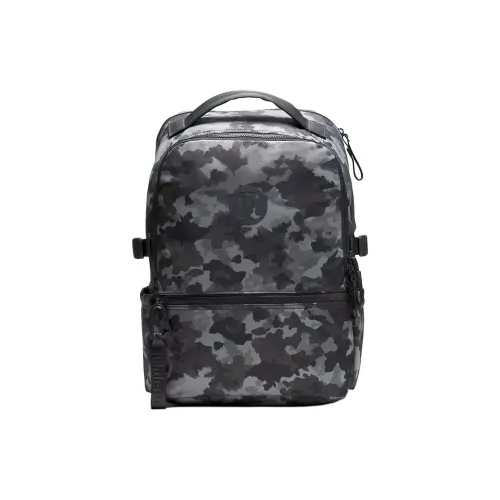 lululemon Полиэстер Рюкзак Стандартный Унисекс Камуфляж Серый