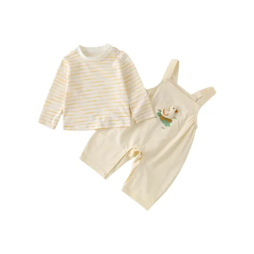 XiaoJinBu Бежевый Желтый Детский Повседневный Спортивный Комплект