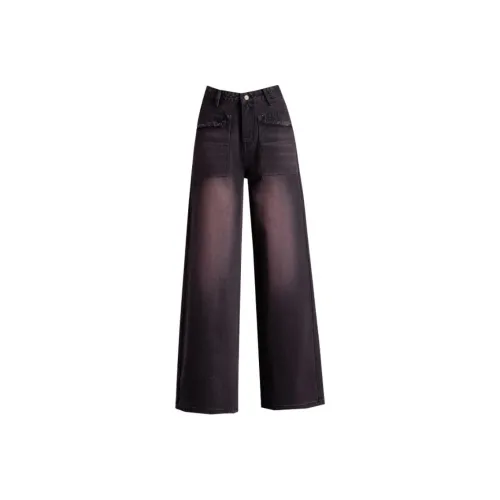 You cow me pants Черный Красный Женские Джинсы