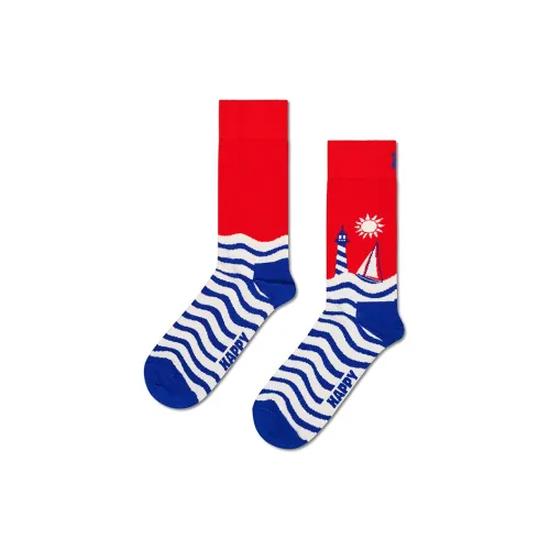 Happy Socks Red Unisex Mid Calf Socks Happy Socks Красные Унисекс Носки до икры Mid