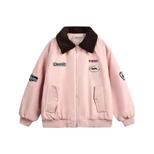 DANCANG Свободный крой Студенты Хлопковый пуховик Термический Пара Универсальный Бейсбольная пуховая куртка Женская