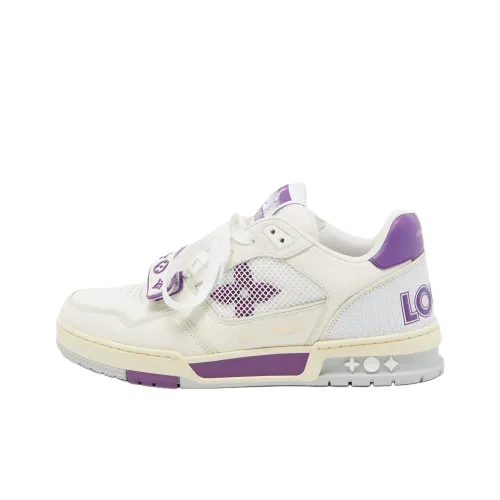 LOUIS VUITTON Тренер Стильные Скейтбординги Мужской Белый Фиолетовый