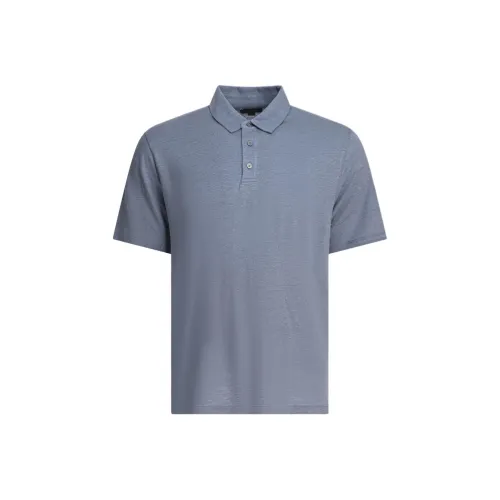 VINCE Light Blue Men's Polo Shirt VINCE Светло-голубая мужская поло рубашка