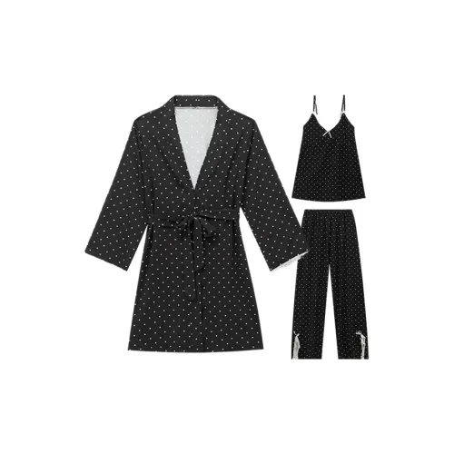 MIMOSA CHUR Черный Гороховый узор Женские Пижамные комплекты