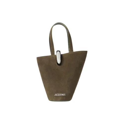 Jacquemus Le Petit Bambino Корова Кожа Ведрообразная Сумка Мини Женская Оливково-Зеленая