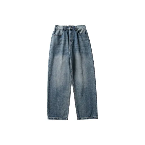 UNDOMAZE Весенние Осенние Джинсы Прямого Кроя Свободный Крой Мужской