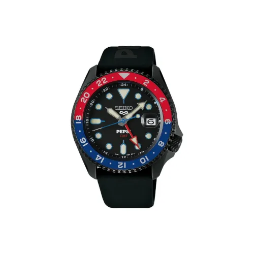 SEIKO SKX Collection Автоматический Ручной Механизм Механические Часы Силиконовый Ремешок 42,5 мм Мужские Часы Черный Циферблат
