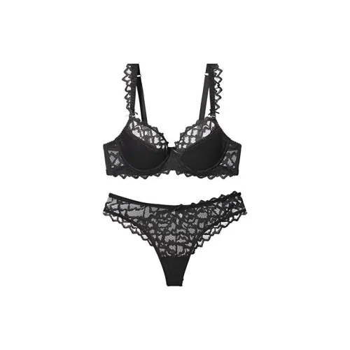TLXT Черный комплект Женское нижнее белье Наборы