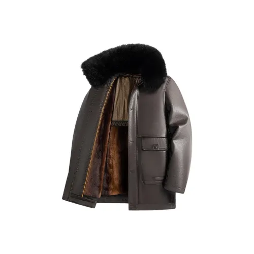 OGQG Мужские кожаные куртки