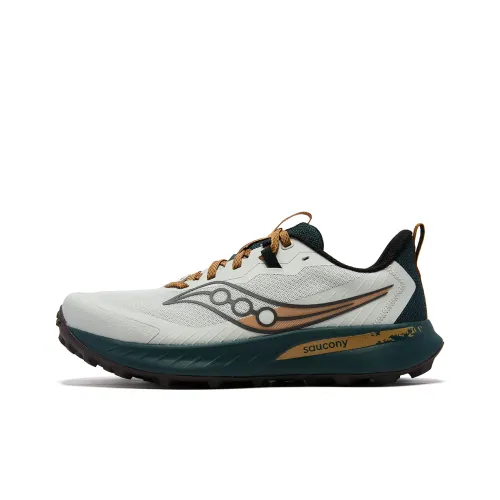 Saucony Peregrine Falcon 15 Устойчивые к истиранию Низкие Беговые кроссовки Мужские Белые