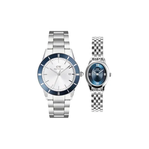 Daniel Wellington ICONIC LINK Collection Кварцевые часы механизм ремешок из нержавеющей стали синий циферблат унисекс