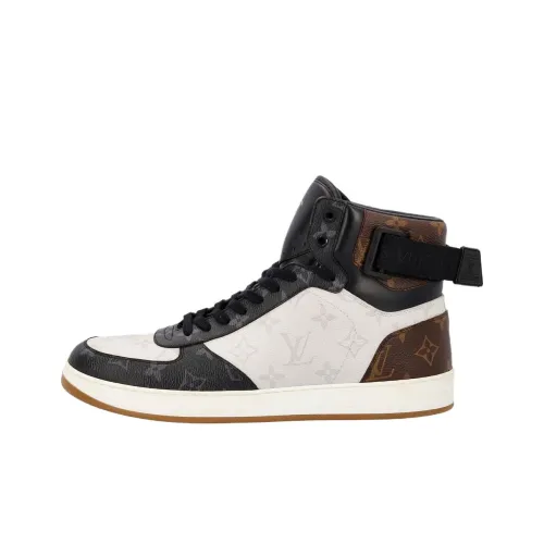 LOUIS VUITTON Rivoli Высокие Топы Стильные Скейтбординги Мужские Черно-Белые