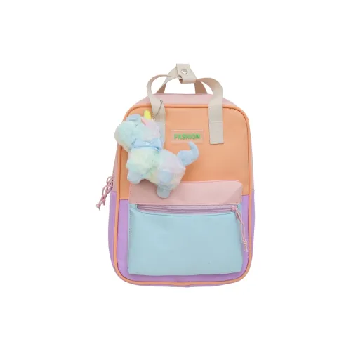 OKEKE Нейлон Рюкзак Женские Оранжевый Красный