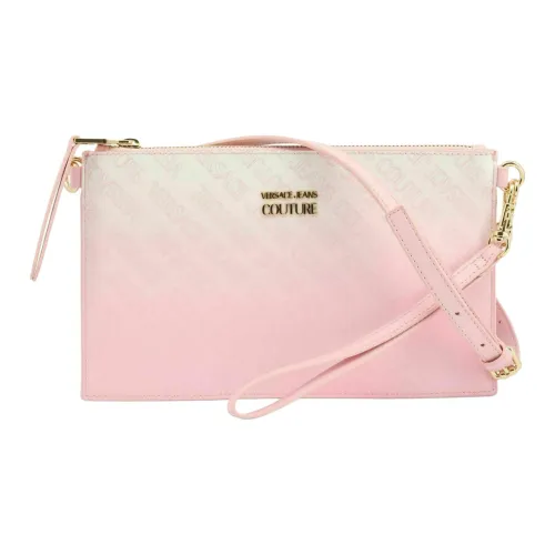 VERSACE JEANS COUTURE Кожа Запястье Сумка Клатч Конверт Сумка Сумка через плечо Маленькая Женская Розовая