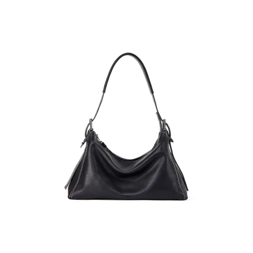 KAISER Растительное дубление Коровья кожа Тоут Сумка Сумка для покупок Сумка на плечо Женская Черная