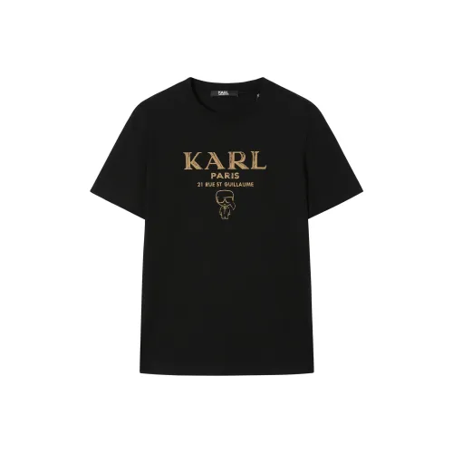 Karl Lagerfeld SS25 T-Shirt Унисекс Черный Золото
