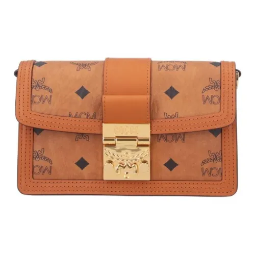 MCM Tracy Полиуретан Сумка через плечо Средняя Женская Коричневая