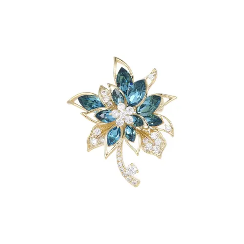 Фиолетовый медный сплав броши женские