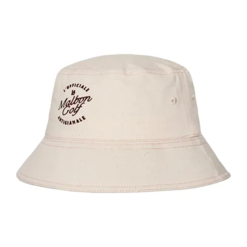 Коллаборация Malbon Golf Cotton Bucket Hats Унисекс Бежевый