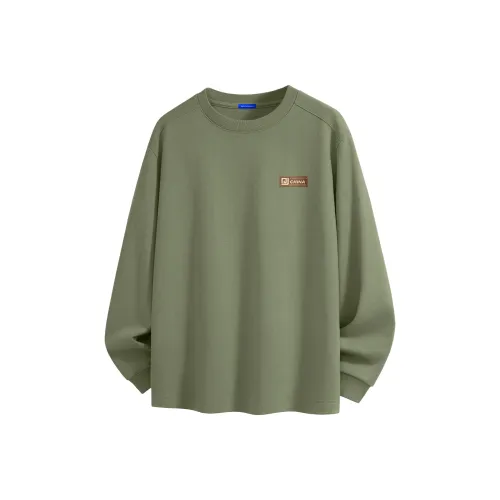 FAIRWHALE Весенний Осенний Длинный Рукав Т-Рубашка Мужская